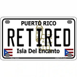 Retired Puerto Rico Metal Novelty License Plate 4" x 2.2" (MLP)