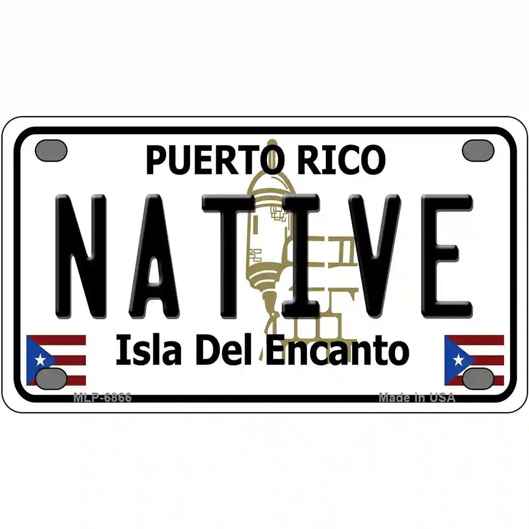 Native Puerto Rico Metal Novelty License Plate 4" x 2.2" (MLP)
