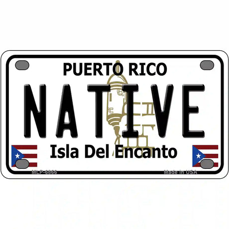 Native Puerto Rico Metal Novelty License Plate 4" x 2.2" (MLP)