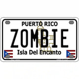 Zombie Puerto Rico Metal Novelty License Plate 4" x 2.2" (MLP)