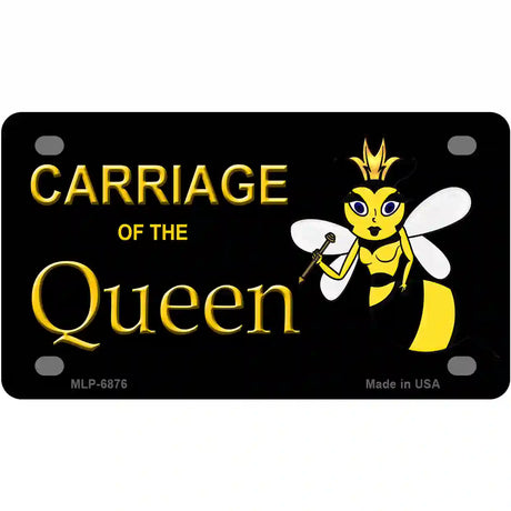 Carriage Of Queen Bee Metal Novelty License Plate 4" x 2.2" (MLP)