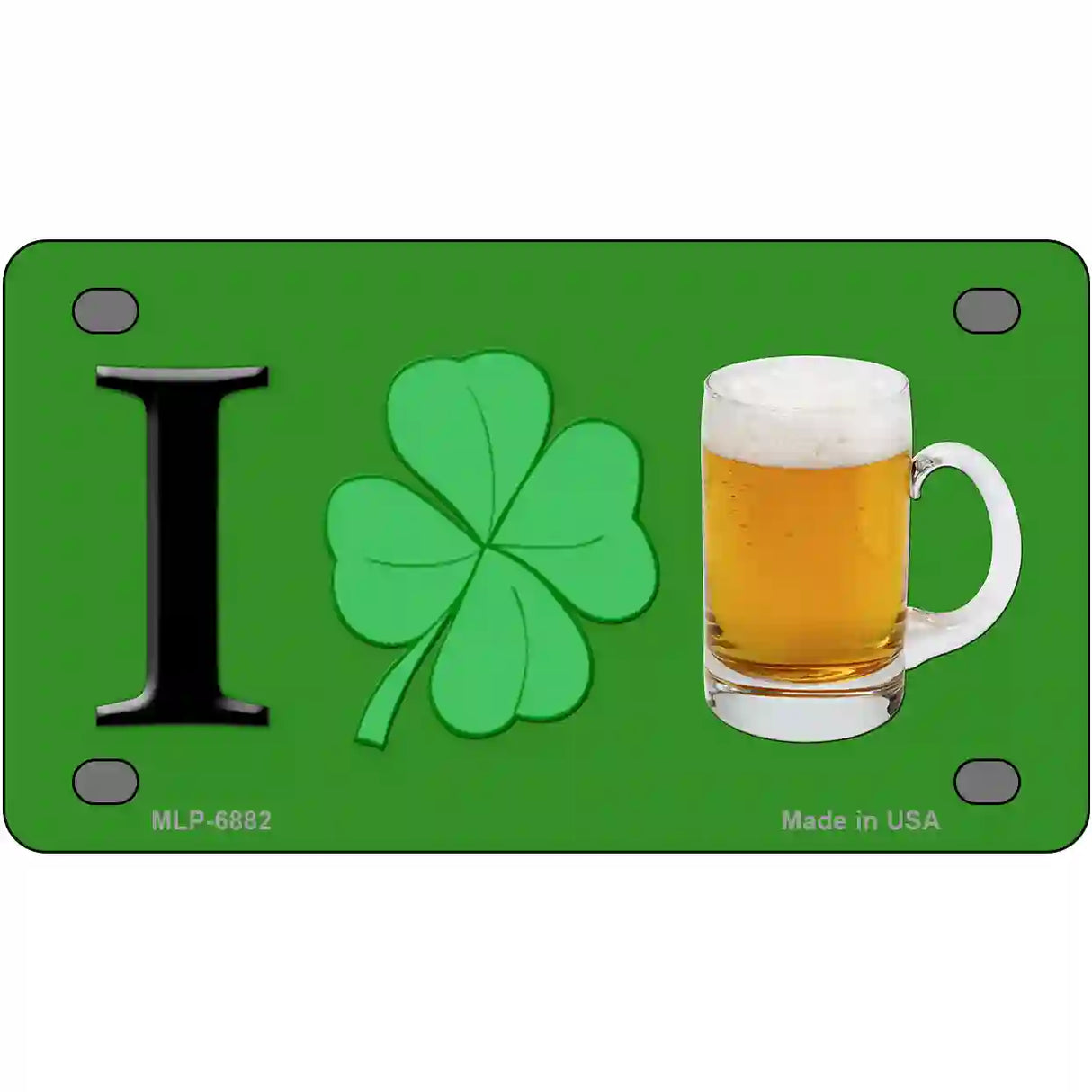 Shamrock Beer Metal Novelty License Plate 4" x 2.2" (MLP)