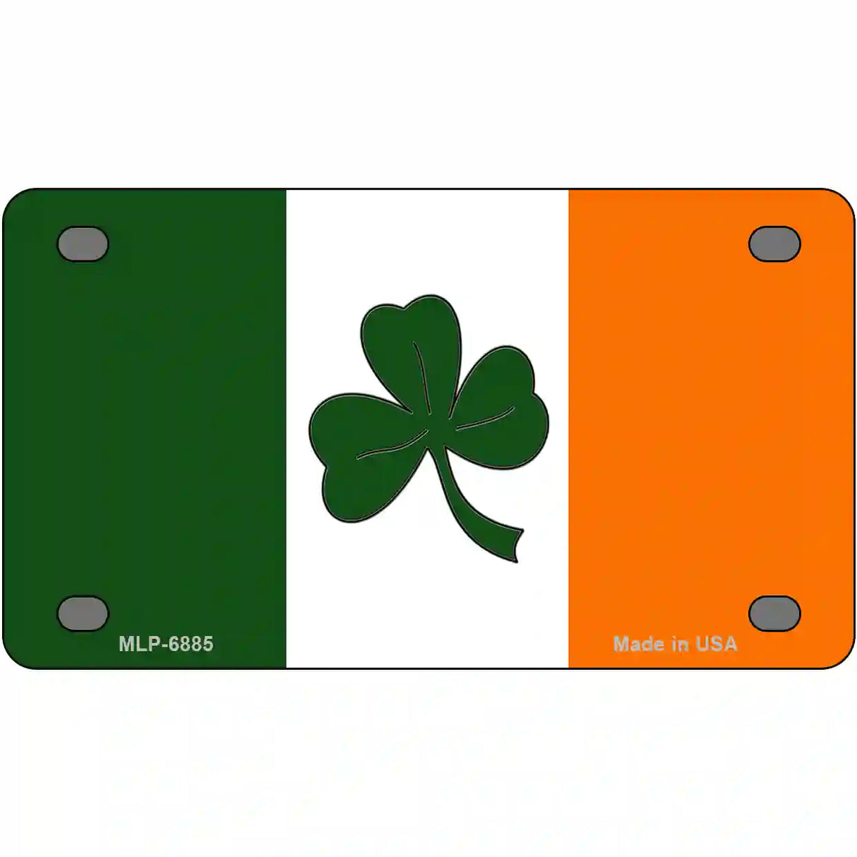 Shamrock Irish Flag Metal Novelty License Plate 4" x 2.2" (MLP)