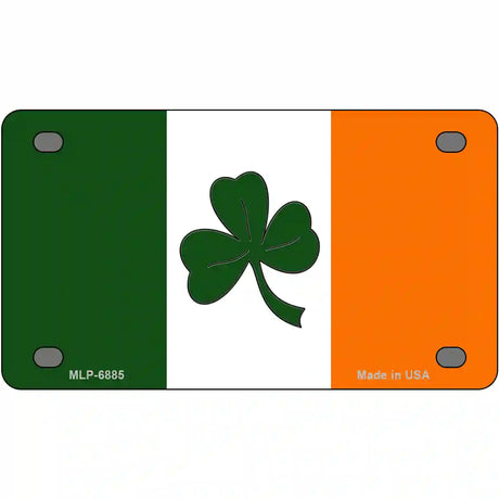 Shamrock Irish Flag Metal Novelty License Plate 4" x 2.2" (MLP)