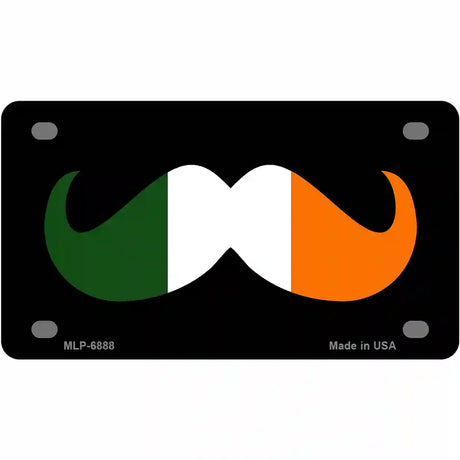 Irish Mustache Metal Novelty License Plate 4" x 2.2" (MLP)