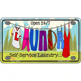 Laundry Self Service Novelty Metal License Plate 4" x 2.2" (MLP)