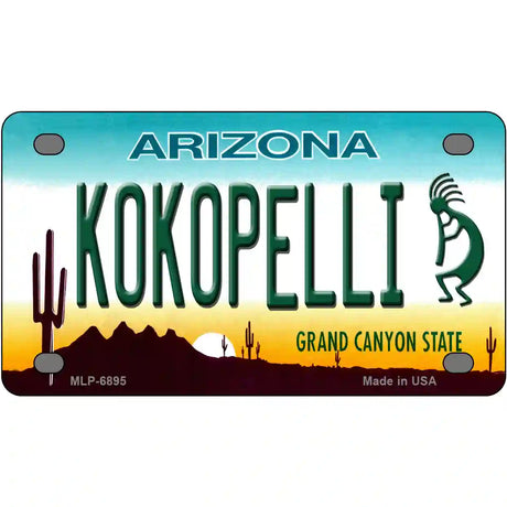 Arizona Kokopelli Novelty Metal License Plate 4" x 2.2" (MLP)