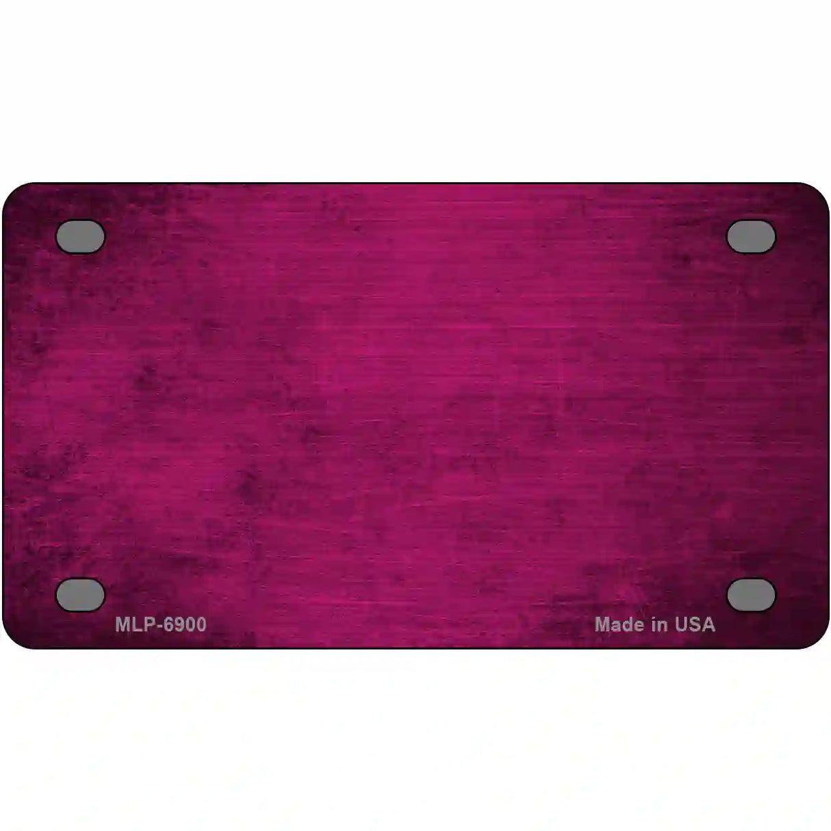 Pink Oil Rubbed Solid Metal Novelty License Plate 4" x 2.2" (MLP)