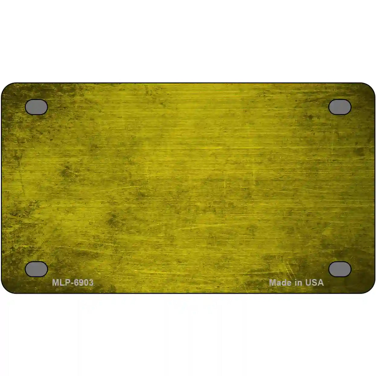 Yellow Oil Rubbed Solid Metal Novelty License Plate 4" x 2.2" (MLP)