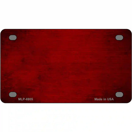 Red Oil Rubbed Solid Metal Novelty License Plate 4" x 2.2" (MLP)