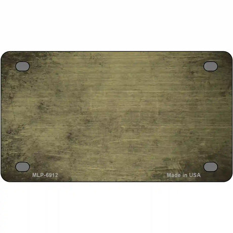 Gold Oil Rubbed Solid Metal Novelty License Plate 4" x 2.2" (MLP)