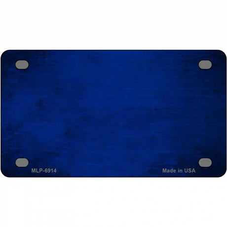 Royal Blue Oil Rubbed Solid Metal Novelty License Plate 4" x 2.2" (MLP)