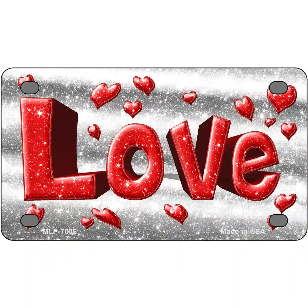 Love Novelty Metal License Plate 4" x 2.2" (MLP)