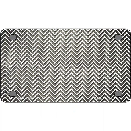 Tan White Small Chevron Oil Rubbed Metal Novelty License Plate 4" x 2.2" (MLP)