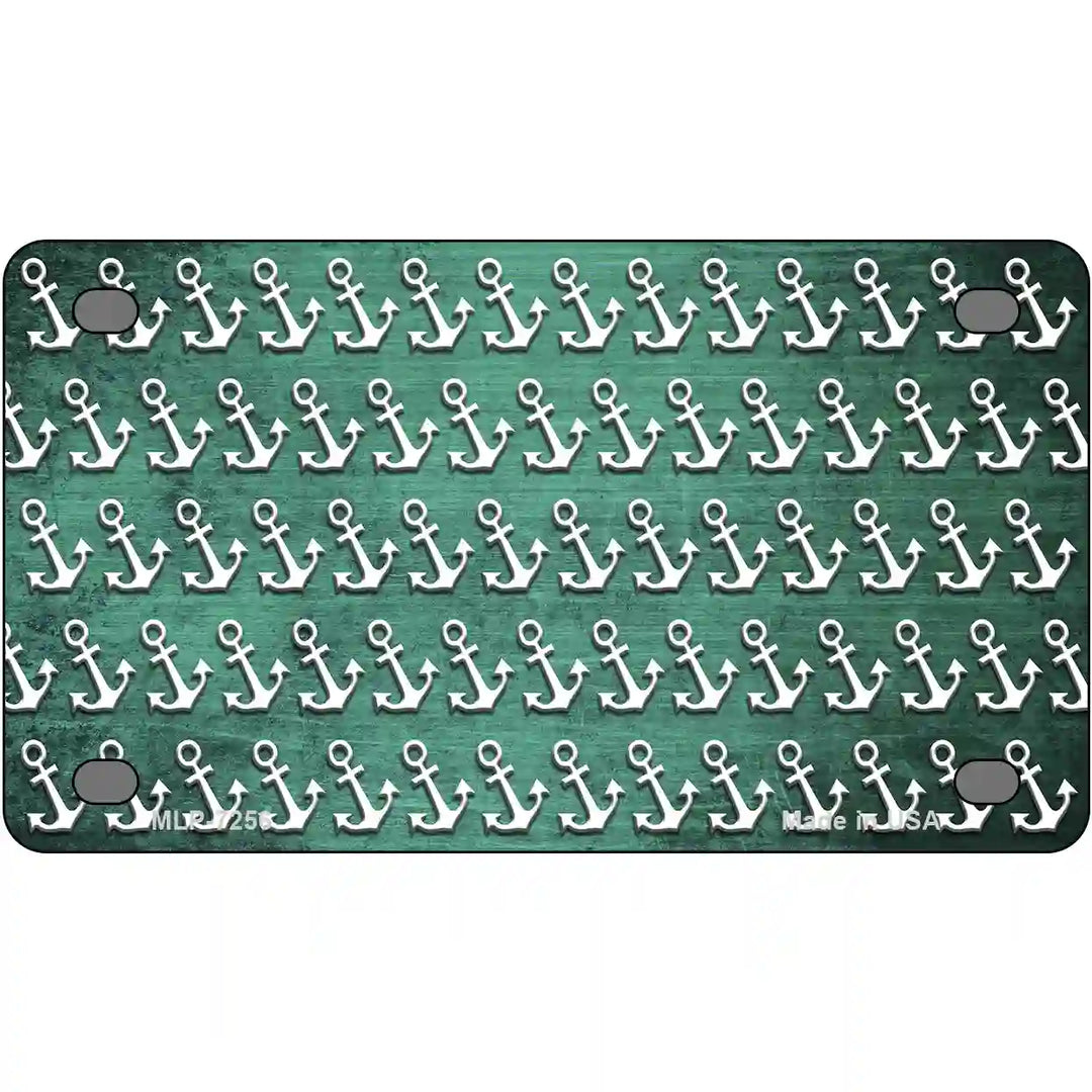 Mint White Anchor Oil Rubbed Metal Novelty License Plate 4" x 2.2" (MLP)