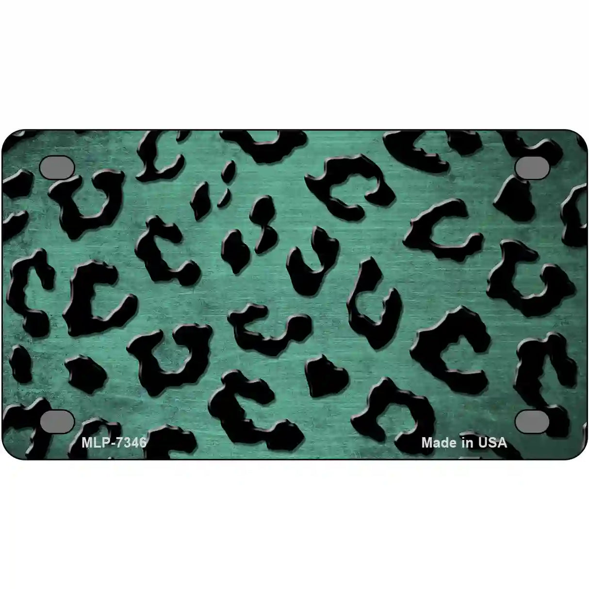 Mint Black Cheetah Oil Rubbed Metal Novelty License Plate 4" x 2.2" (MLP)