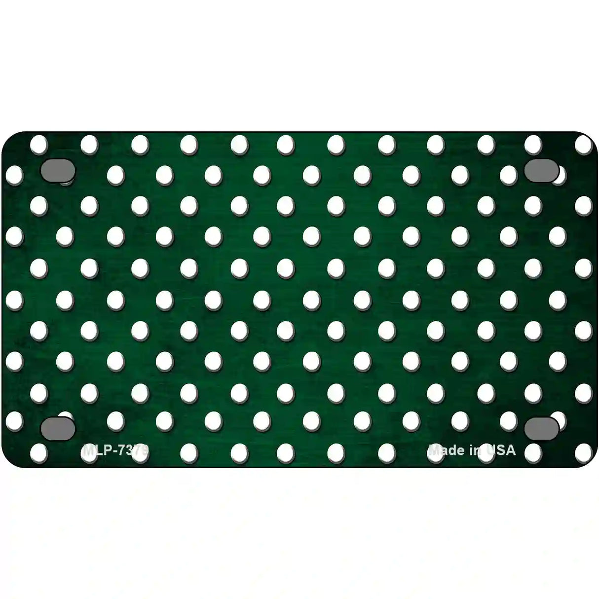 Green White Small Dots Oil Rubbed Metal Novelty License Plate 4" x 2.2" (MLP)