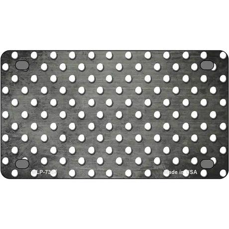 Gray White Small Dots Oil Rubbed Metal Novelty License Plate 4" x 2.2" (MLP)