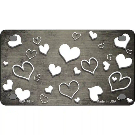 Tan White Love Oil Rubbed Metal Novelty License Plate 4" x 2.2" (MLP)