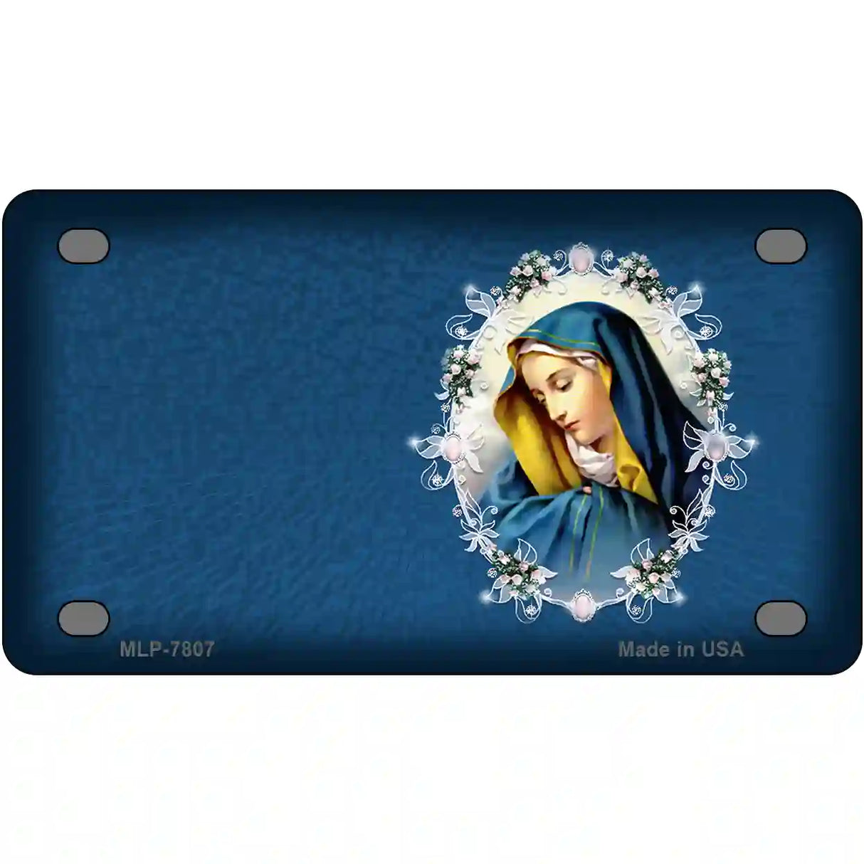 Virgin Mary Metal Novelty License Plate 4" x 2.2" (MLP)