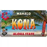 Kona Hawaii State Novelty Metal License Plate 4" x 2.2" (MLP)