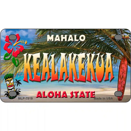 Kealakekua Hawaii State Novelty Metal License Plate 4" x 2.2" (MLP)