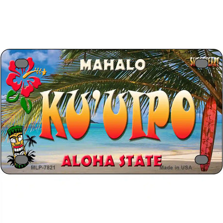 Ku uipo Hawaii State Novelty Metal License Plate 4" x 2.2" (MLP)