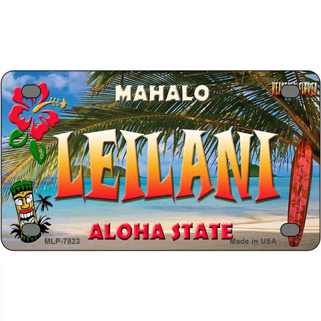 Leilani Hawaii State Novelty Metal License Plate 4" x 2.2" (MLP)