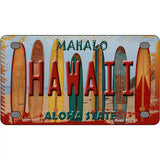 Hawaii Surfboards State Novelty Metal License Plate 4" x 2.2" (MLP)