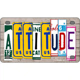 Attitude License Plate Art Wood Metal Novelty License Plate 4" x 2.2" (MLP)