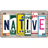 Native License Plate Art Wood Metal Novelty License Plate 4" x 2.2" (MLP)