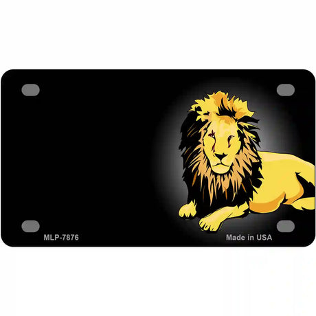 Lion Offset Metal Novelty License Plate 4" x 2.2" (MLP)