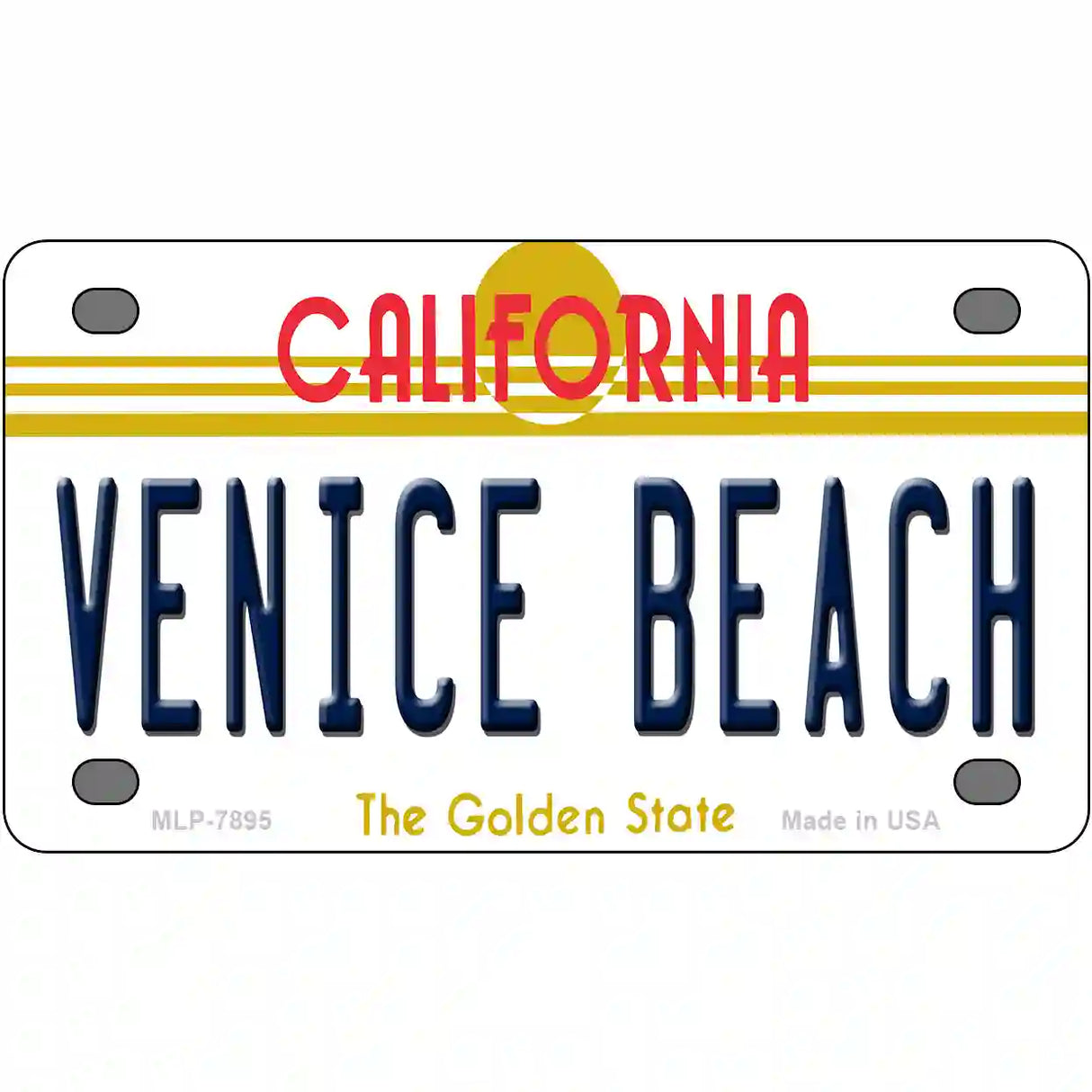 Venice Beach California Novelty Metal License Plate 4" x 2.2" (MLP)