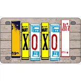 XOXO License Plate Art Novelty Metal License Plate 4" x 2.2" (MLP)