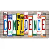 Confidence Wood License Plate Art Novelty Metal License Plate 4" x 2.2" (MLP)