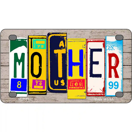 Mother Wood License Plate Art Novelty Metal License Plate 4" x 2.2" (MLP)