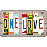 One Love Wood License Plate Art Novelty Metal License Plate