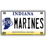 Indiana Marines Novelty Metal License Plate 4" x 2.2" (MLP)