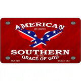 American By Birth Metal Novelty License Plate 4" x 2.2" (MLP)