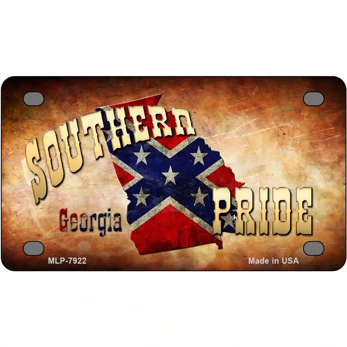 Southern Pride Georgia Novelty Metal License Plate