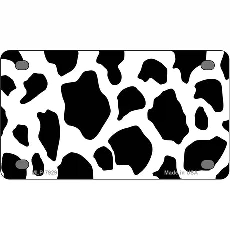 Cow Metal Novelty License Plate 4" x 2.2" (MLP)