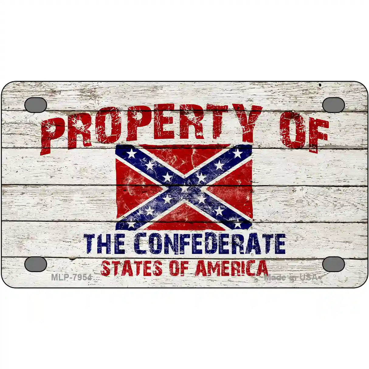 Property Of Confederate States Novelty Metal License Plate 4" x 2.2" (MLP)