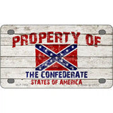 Property Of Confederate States Novelty Metal License Plate 4" x 2.2" (MLP)