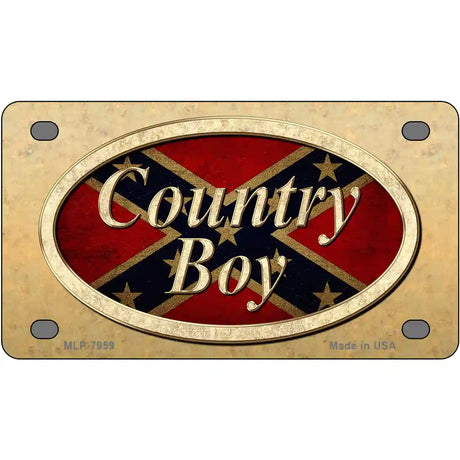 Country Boy Novelty Metal License Plate 4" x 2.2" (MLP)