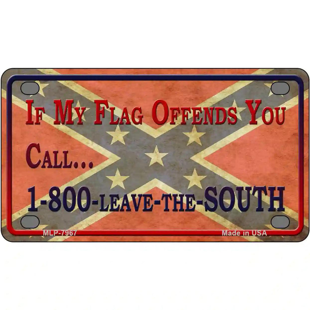 Leave The South Novelty Metal License Plate 4" x 2.2" (MLP)