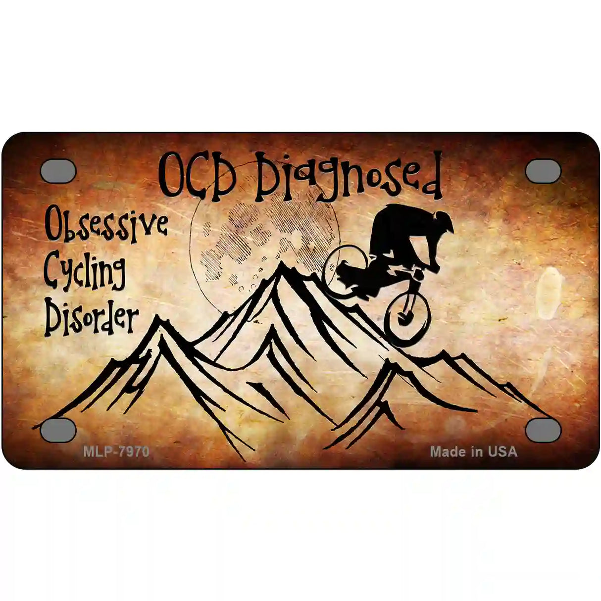 OCD Diagnosed Metal Novelty License Plate 4" x 2.2" (MLP)