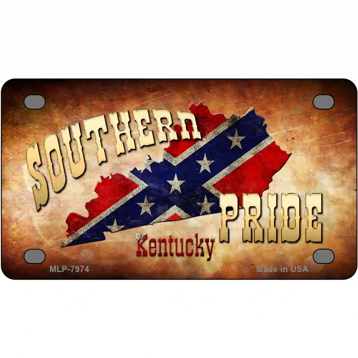 Southern Pride Kentucky Novelty Metal License Plate 4" x 2.2" (MLP)