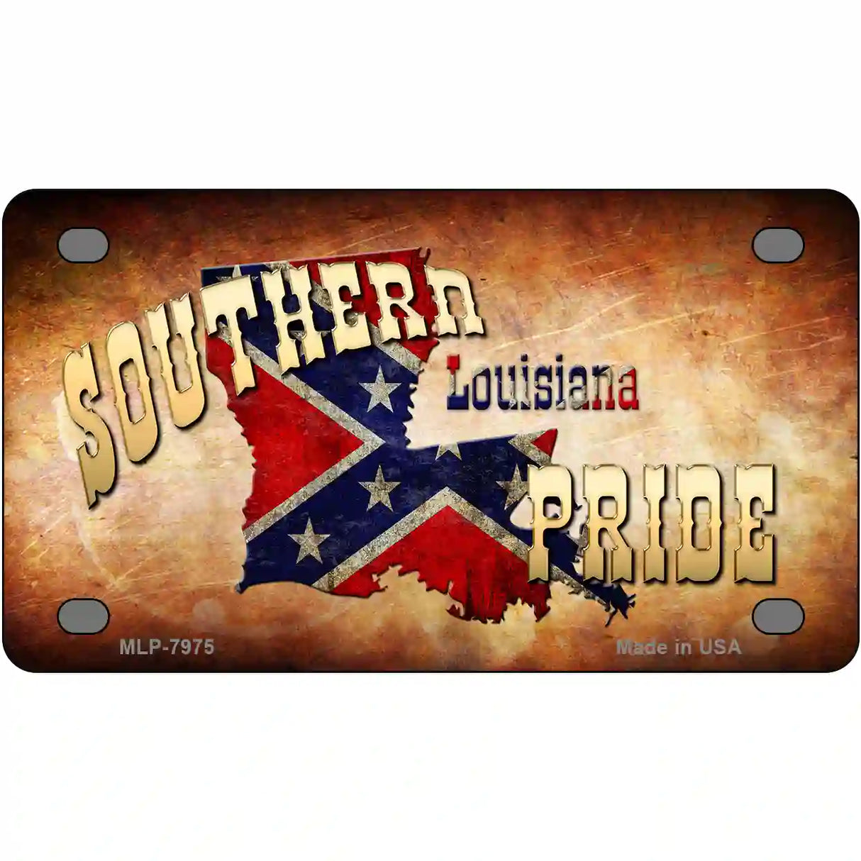 Southern Pride Louisiana Novelty Metal License Plate 4" x 2.2" (MLP)