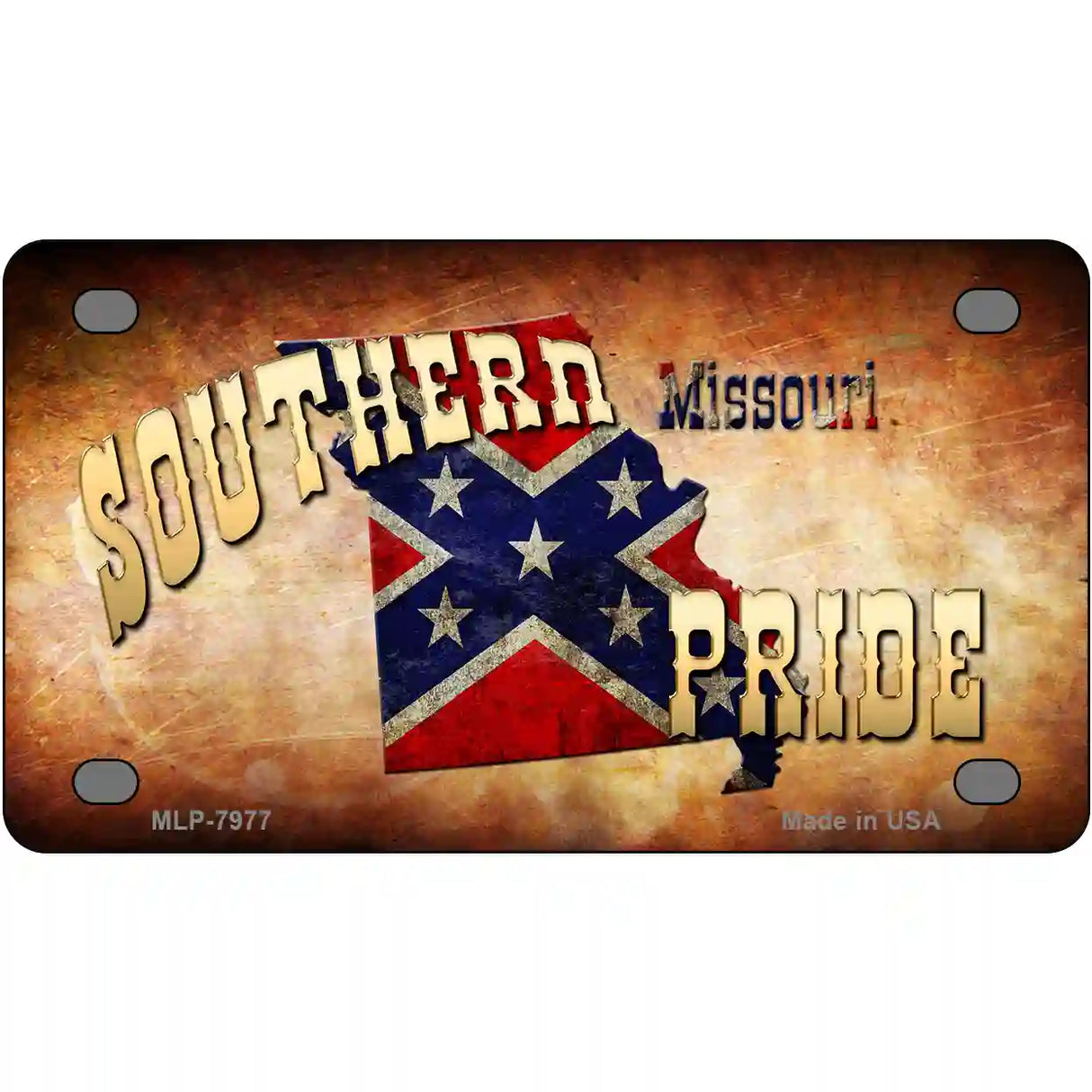 Southern Pride Missouri Novelty Metal License Plate 4" x 2.2" (MLP)