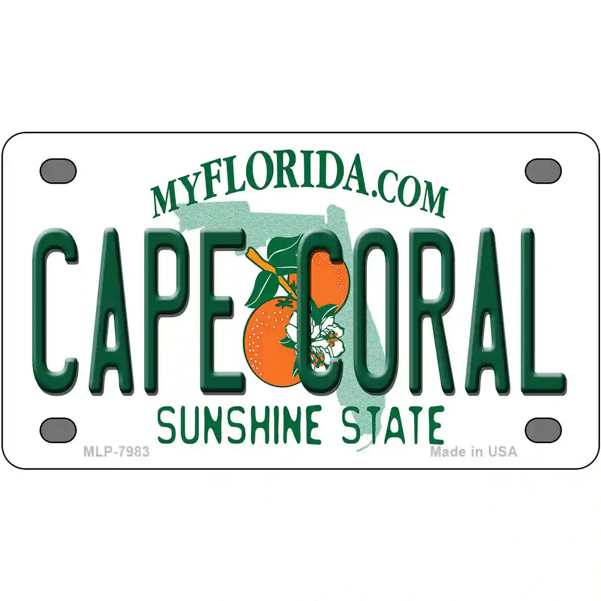 Cape Coral Florida Novelty Metal License Plate 4" x 2.2" (MLP)